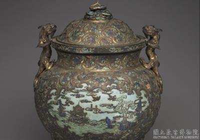 图片[2]-Champleve incense burner in the shape of a Ding, Qing dynasty (1644-1911)-China Archive